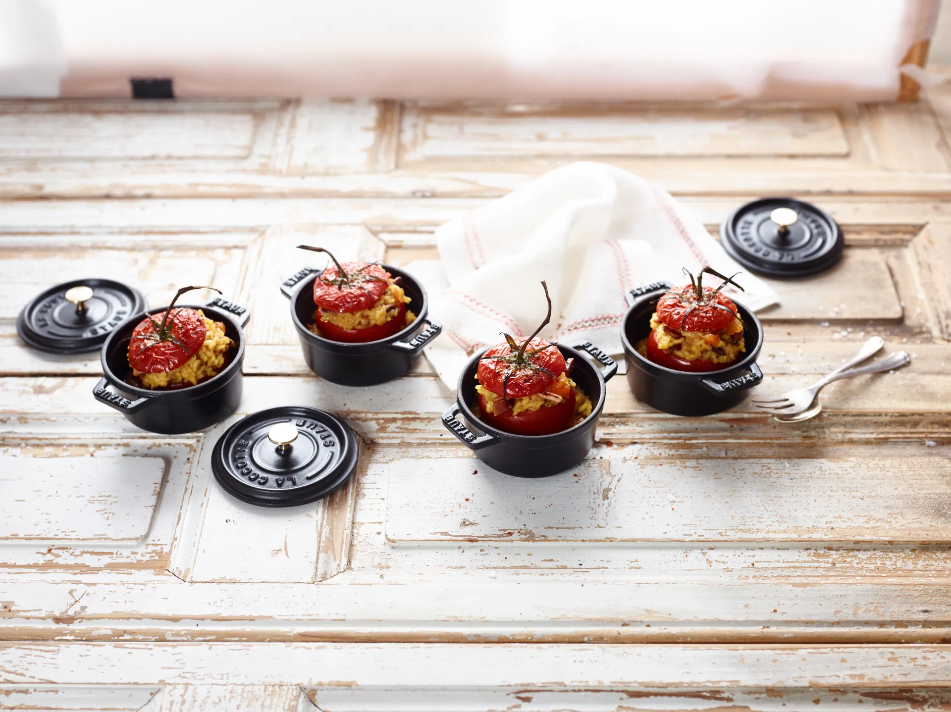 Staub La Cocotte runder Topf Gusseisen 0,25 L, Schwarz STAUB