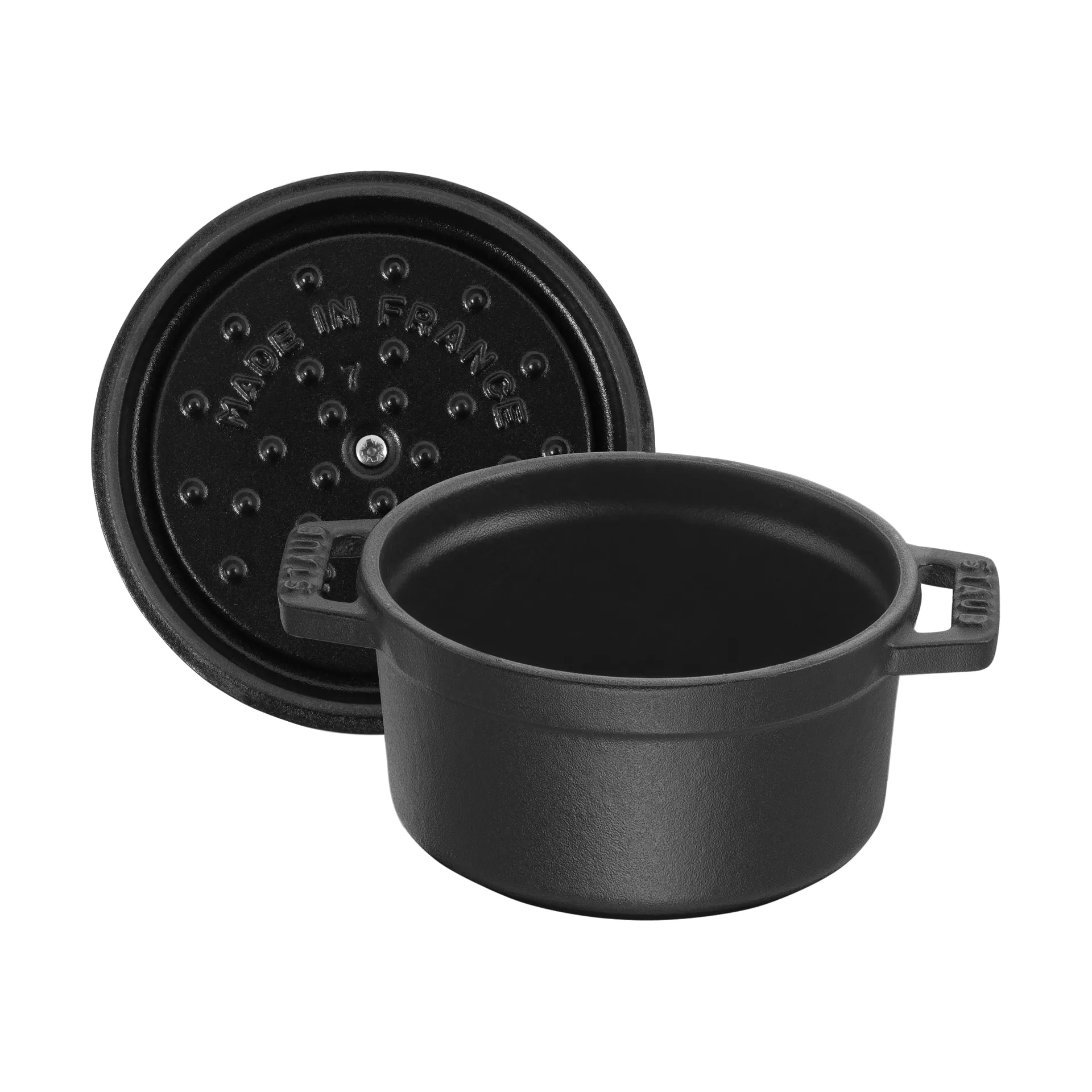 Staub La Cocotte runder Topf Gusseisen 0,4 L, Schwarz STAUB