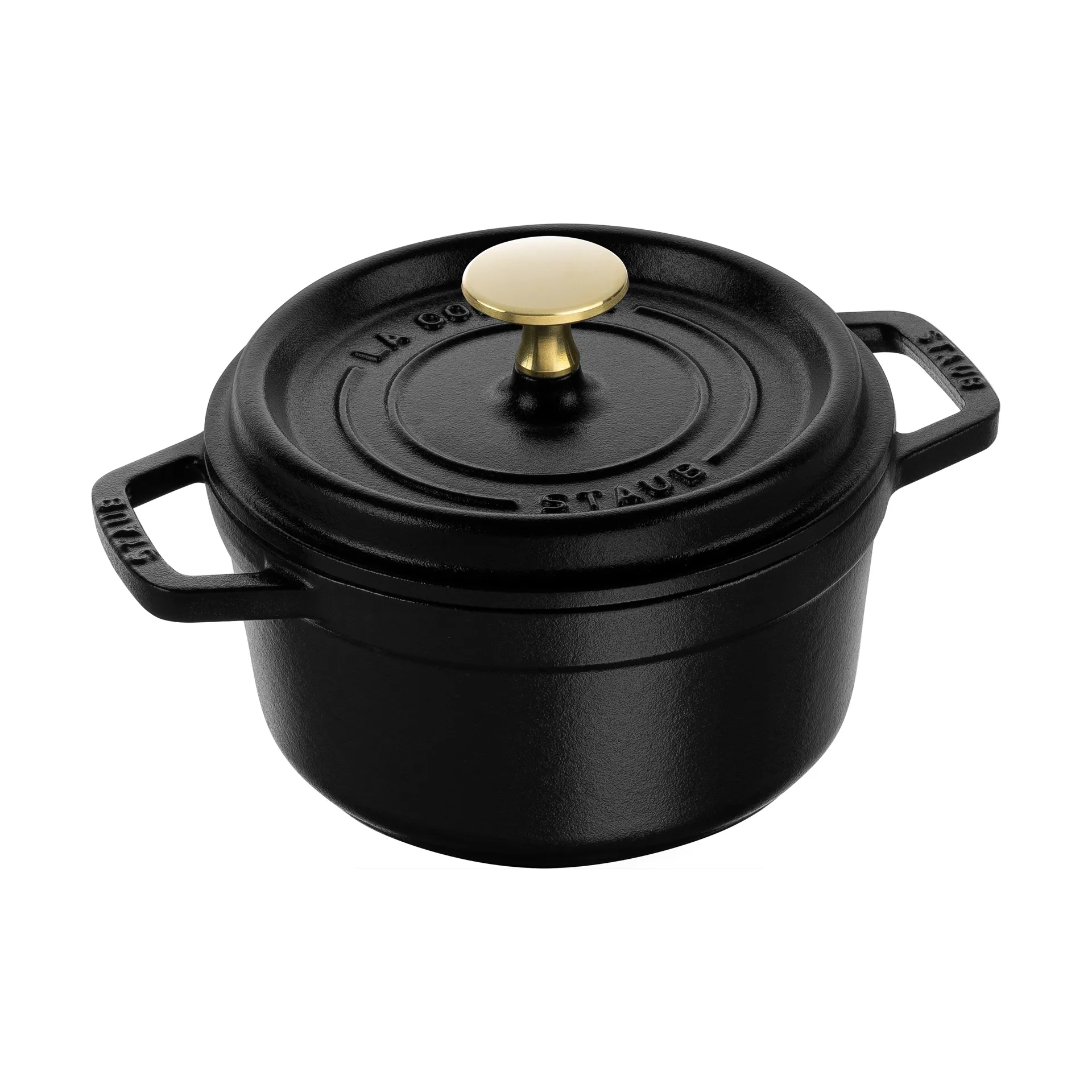 Staub La Cocotte runder Topf Gusseisen 1,2 L, Schwarz STAUB