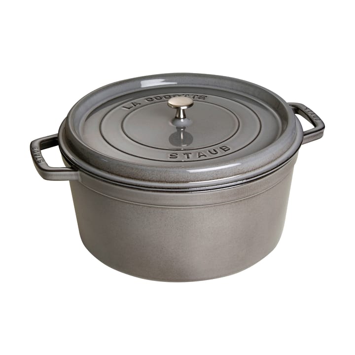 Staub La Cocotte runder Topf Gusseisen 12,6 L - Grafitgrau - STAUB