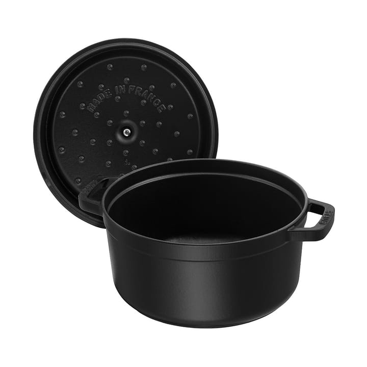 Staub La Cocotte runder Topf Gusseisen 12,6 L, Schwarz STAUB