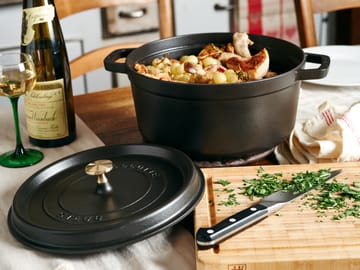 Staub La Cocotte runder Topf Gusseisen 12,6 L - Schwarz - STAUB