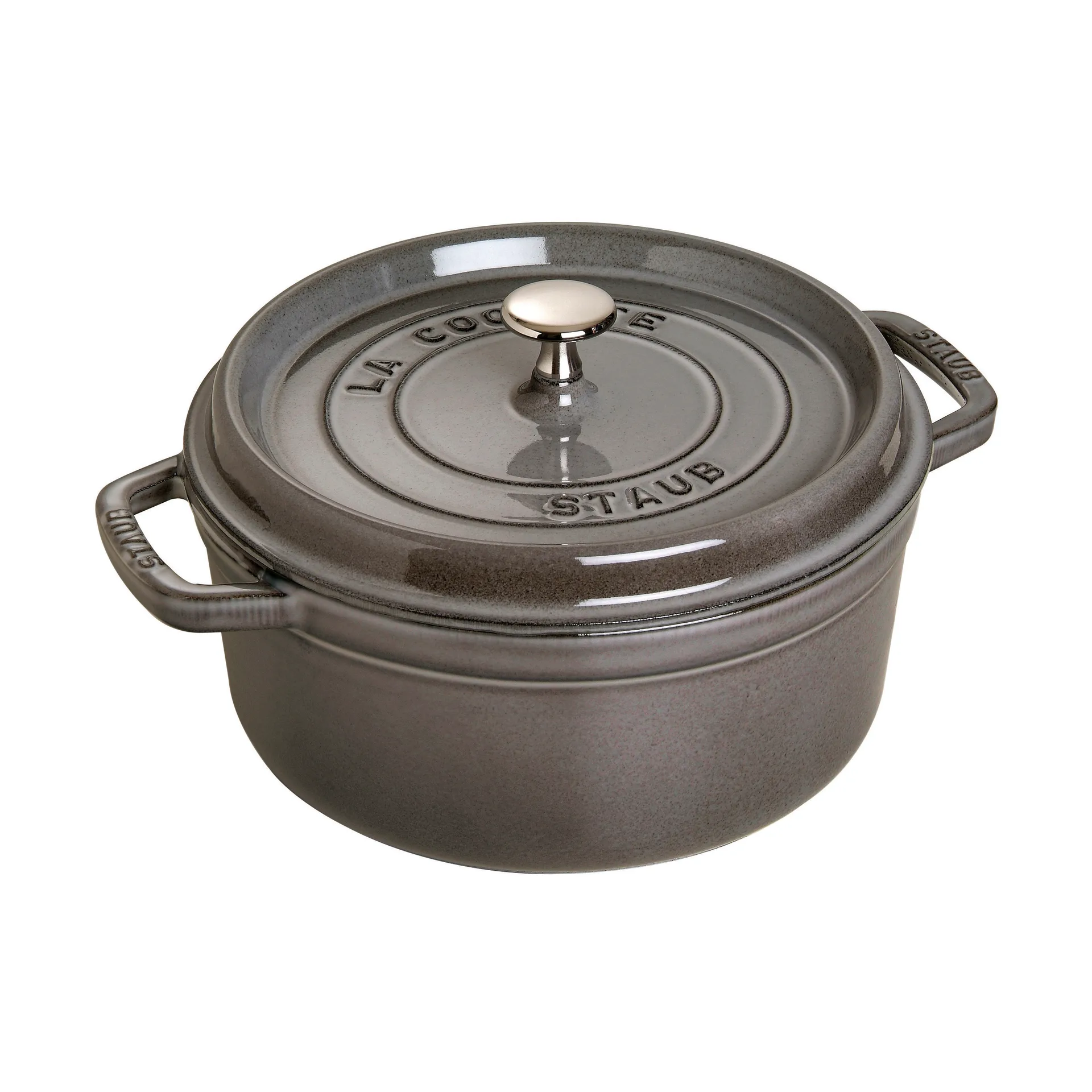 Staub La Cocotte runder Topf Gusseisen 1,7 L, Grafitgrau STAUB
