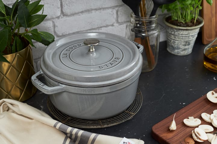 Staub La Cocotte runder Topf Gusseisen 2,2 L, Grafitgrau STAUB