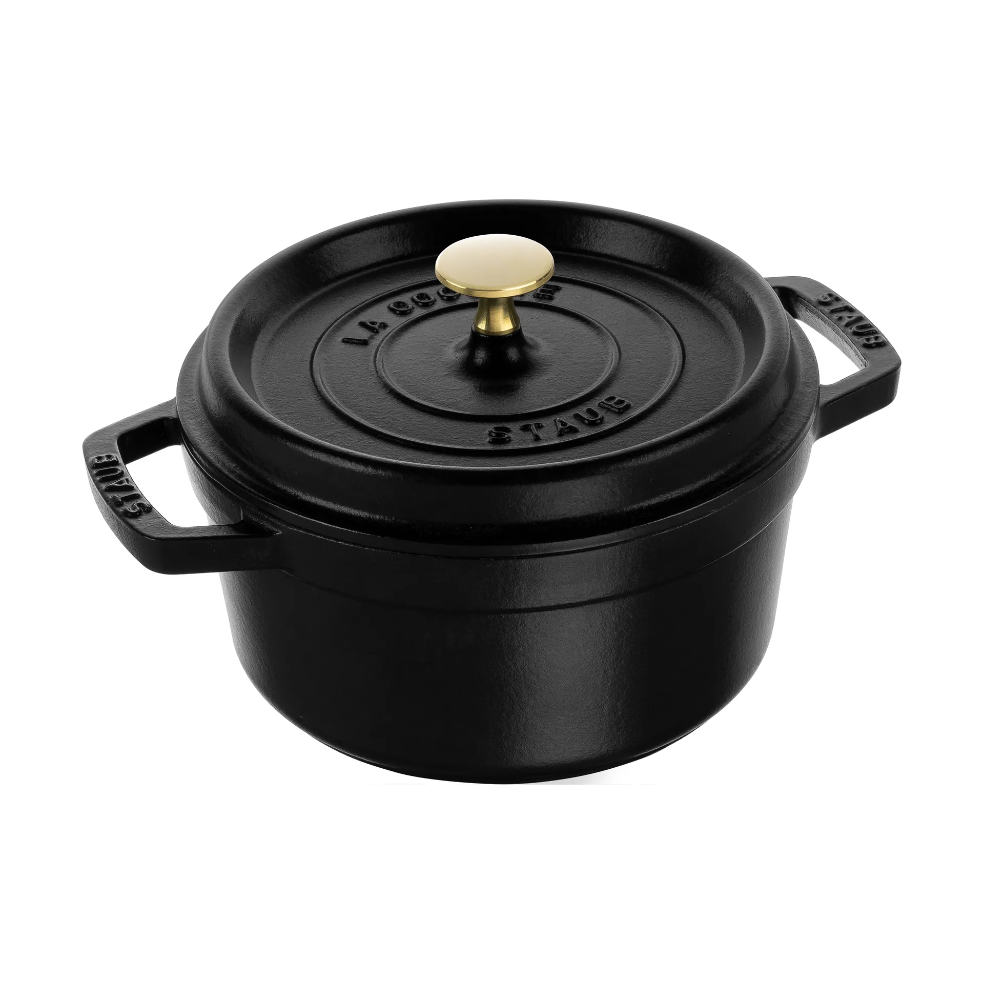 Staub La Cocotte runder Topf Gusseisen 2,2 L, Schwarz STAUB