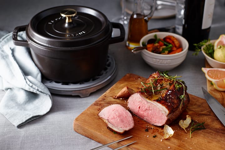 Staub La Cocotte runder Topf Gusseisen 2,2 L, Schwarz STAUB
