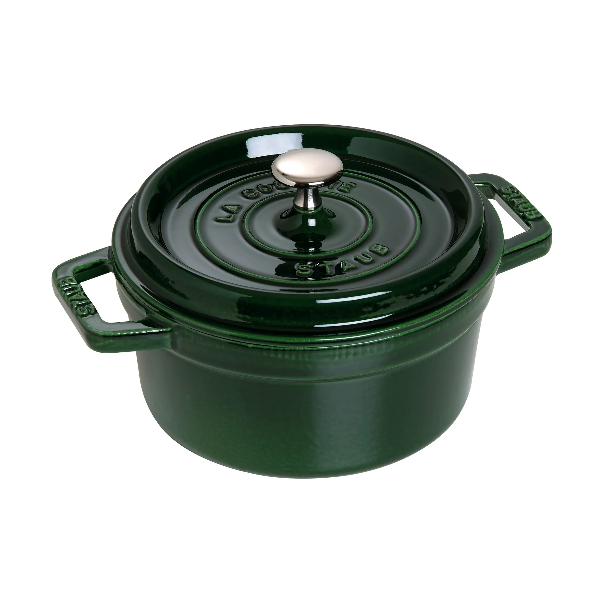 Staub La Cocotte runder Topf Gusseisen 2,6 L, Basilikumgrün STAUB