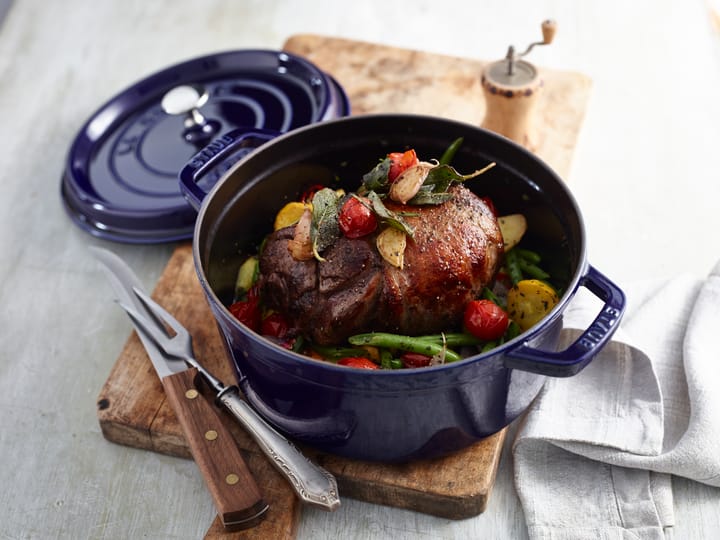 Staub La Cocotte runder Topf Gusseisen 2,6 L, Dunkelblau STAUB
