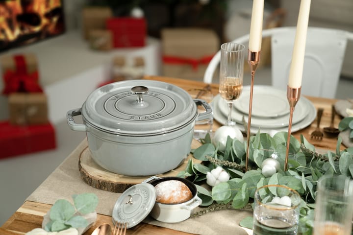 Staub La Cocotte runder Topf Gusseisen 2,6 L, Grafitgrau STAUB