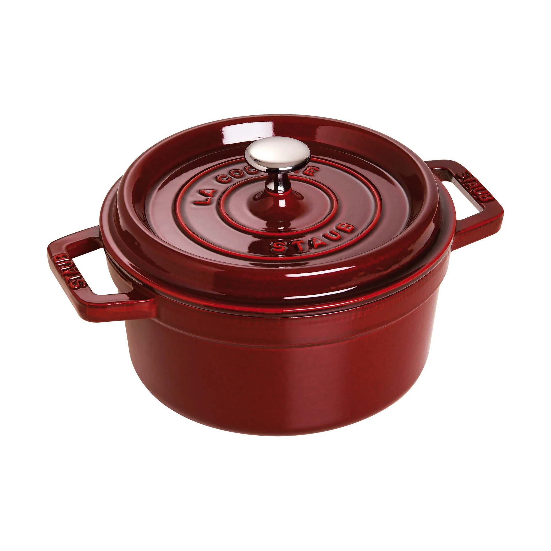 Staub La Cocotte runder Topf Gusseisen 2,6 L, Granatrot STAUB