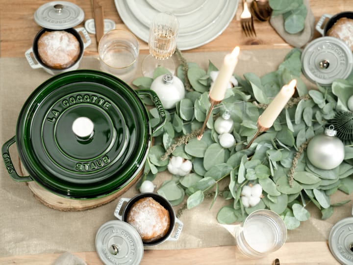 Staub La Cocotte runder Topf Gusseisen 3,8 L, Basilikumgrün STAUB