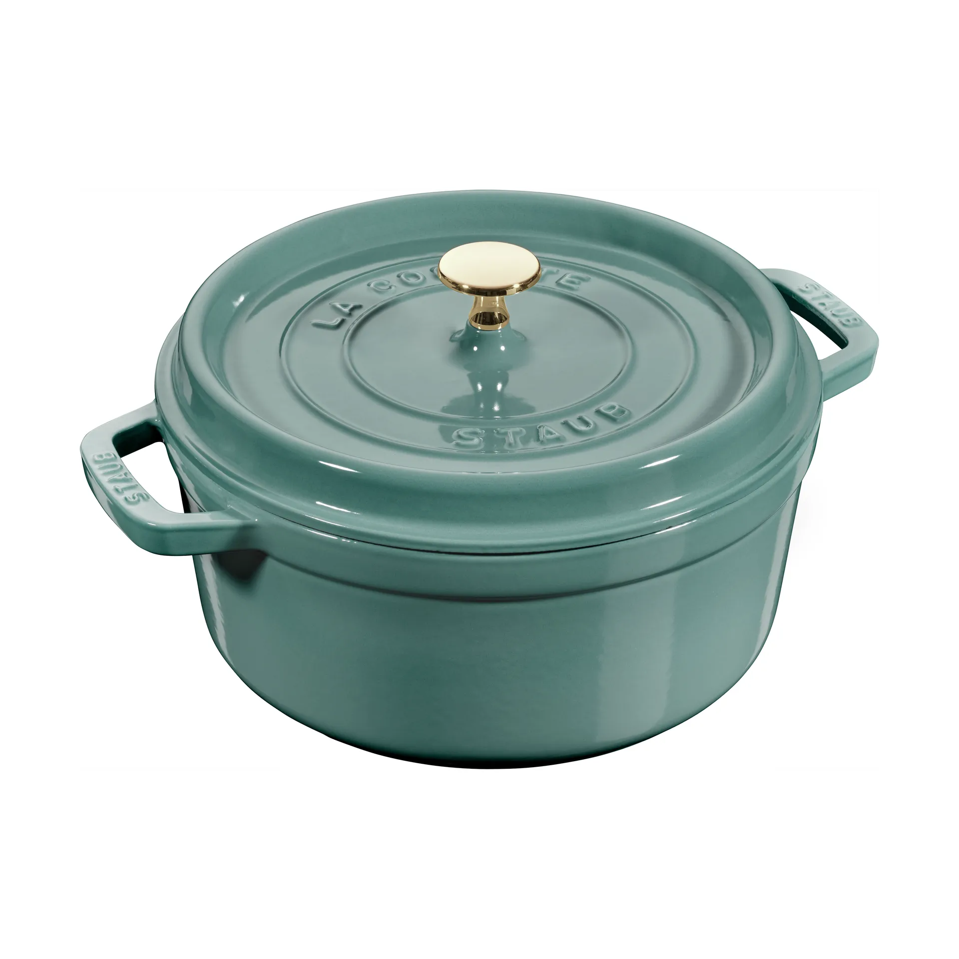 Staub La Cocotte runder Topf Gusseisen 3,8 L, Eukalyptus STAUB