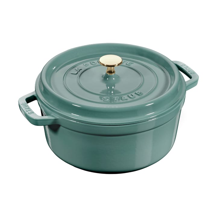 Staub La Cocotte runder Topf Gusseisen 3,8 L - Eukalyptus - STAUB