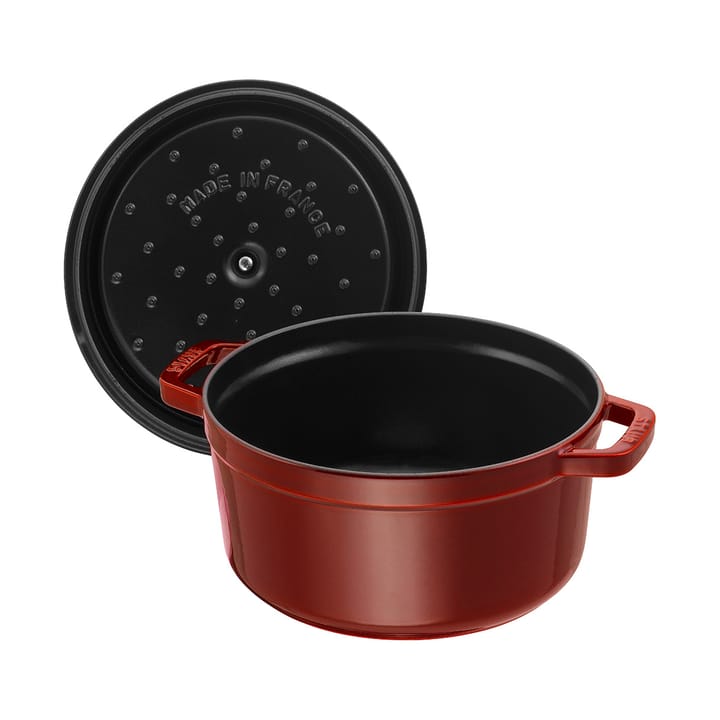 Staub La Cocotte runder Topf Gusseisen 3,8 L, Granatrot STAUB
