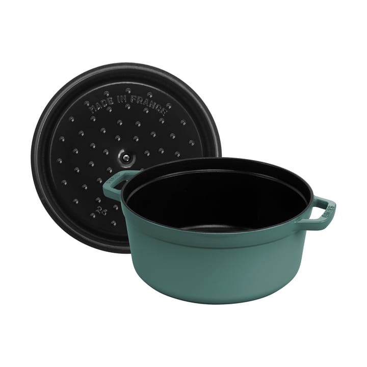 Staub La Cocotte runder Topf Gusseisen 5,2 l, Eukalyptus STAUB