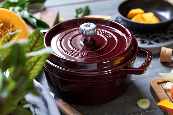 Staub La Cocotte runder Topf Gusseisen 5,2 l, Granatrot STAUB