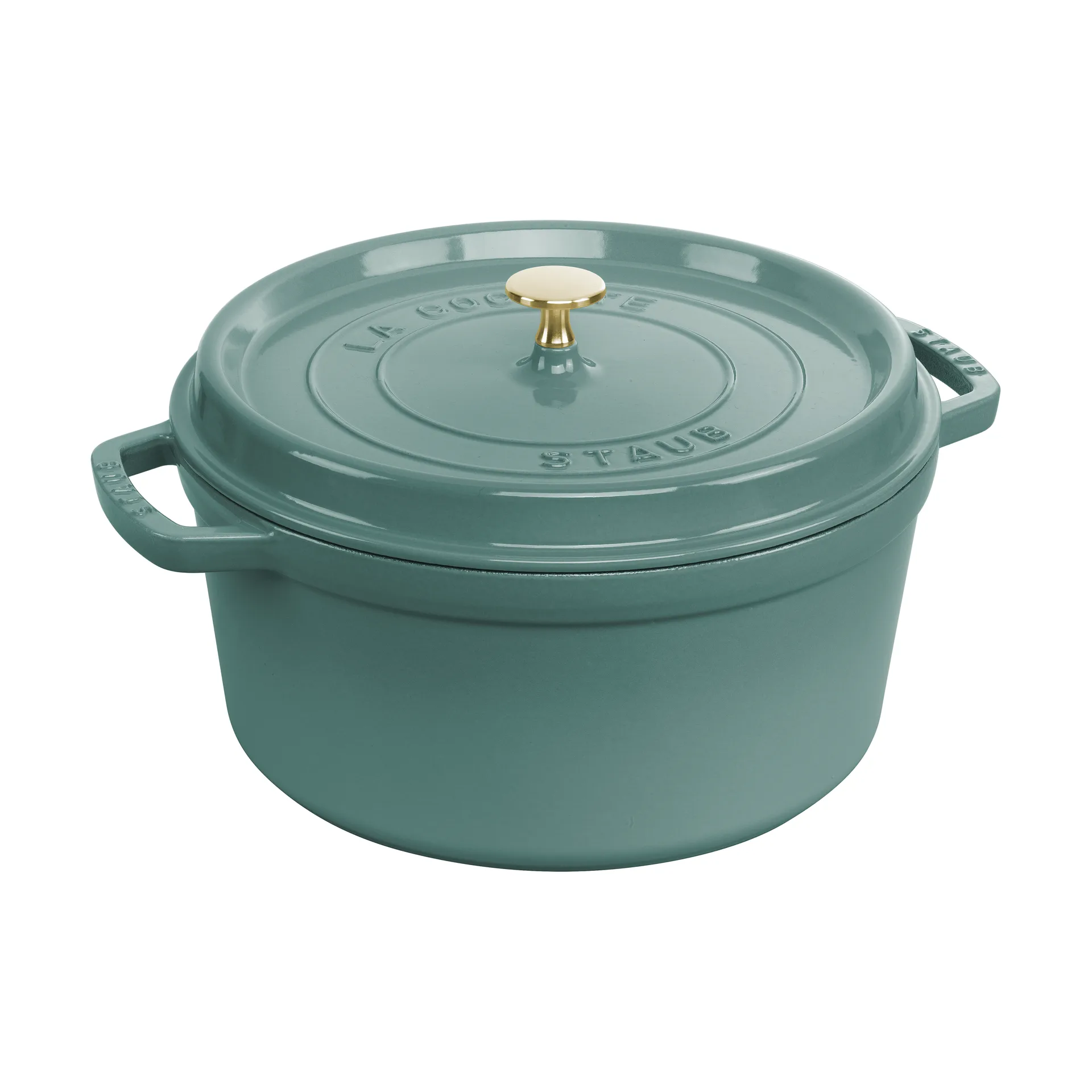 Staub La Cocotte runder Topf Gusseisen 6,7 L, Eukalyptus STAUB