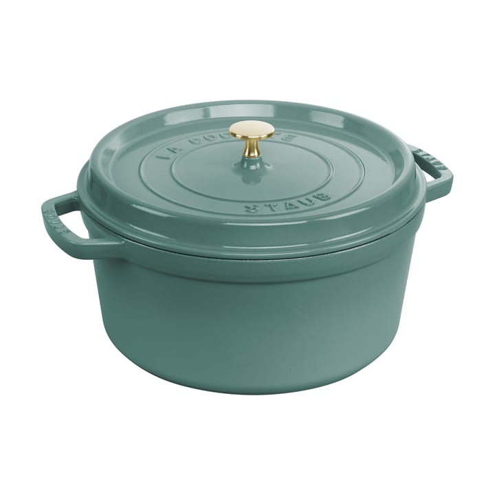Staub La Cocotte runder Topf Gusseisen 6,7 L - Eukalyptus - STAUB
