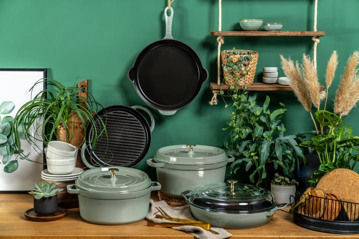 Staub La Cocotte runder Topf Gusseisen 6,7 L, Eukalyptus STAUB