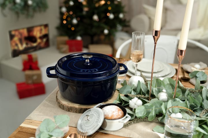 Staub La Cocotte runder Topf Gusseisen 8,4 L, Dunkelblau STAUB