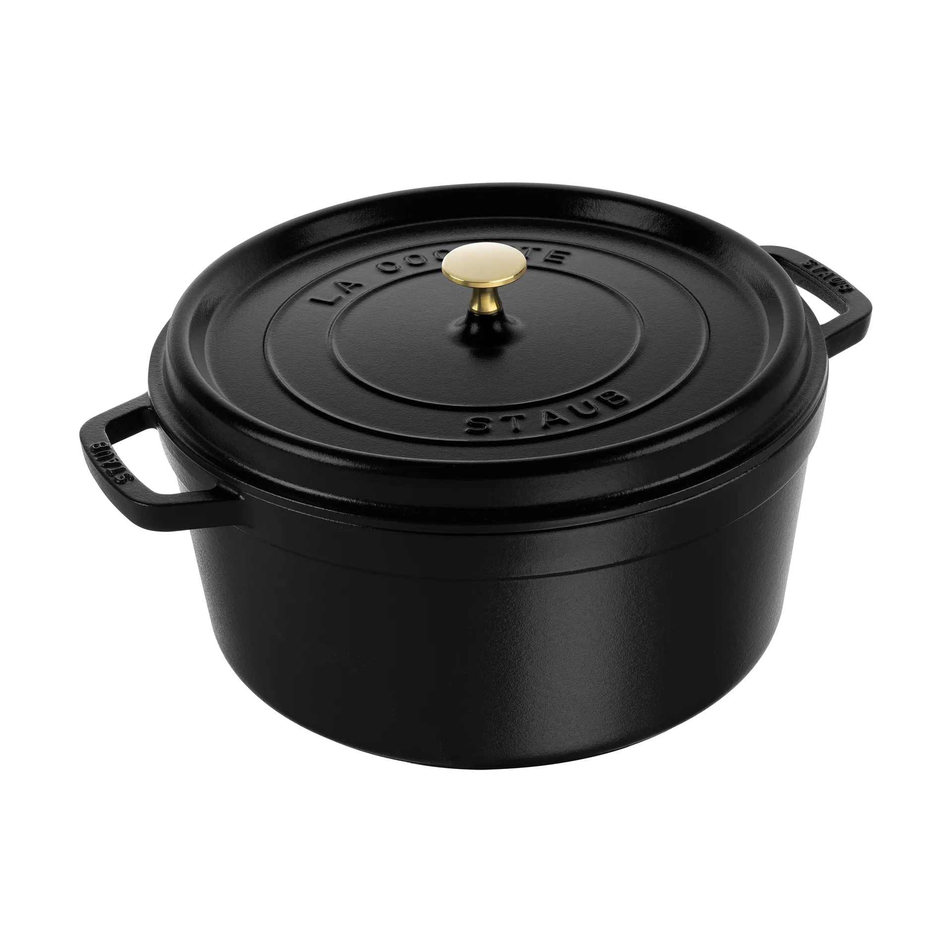 Staub La Cocotte runder Topf Gusseisen 8,4 L, Schwarz STAUB
