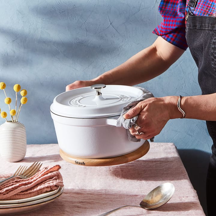 Staub magnetischer Topfuntersetzer rund Buche, 23 cm STAUB