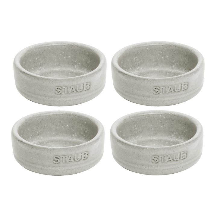 Staub New White Truffle mini Schale 4er Pack, Ø5cm STAUB