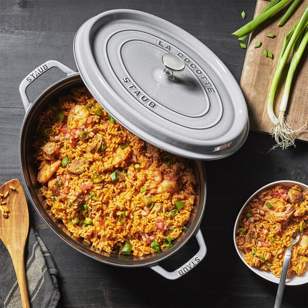 Staub ovaler Topf aus Gusseisen 4,2 l, Grau STAUB