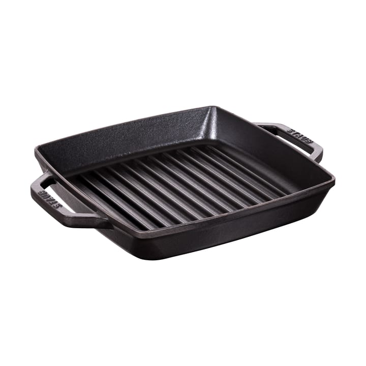 Staub Pure Grillpfanne Gusseisen quadratisch schwarz - 23 cm - STAUB