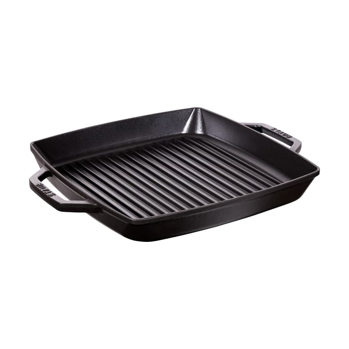 Staub Pure Grillpfanne Gusseisen quadratisch schwarz - 33 cm - STAUB
