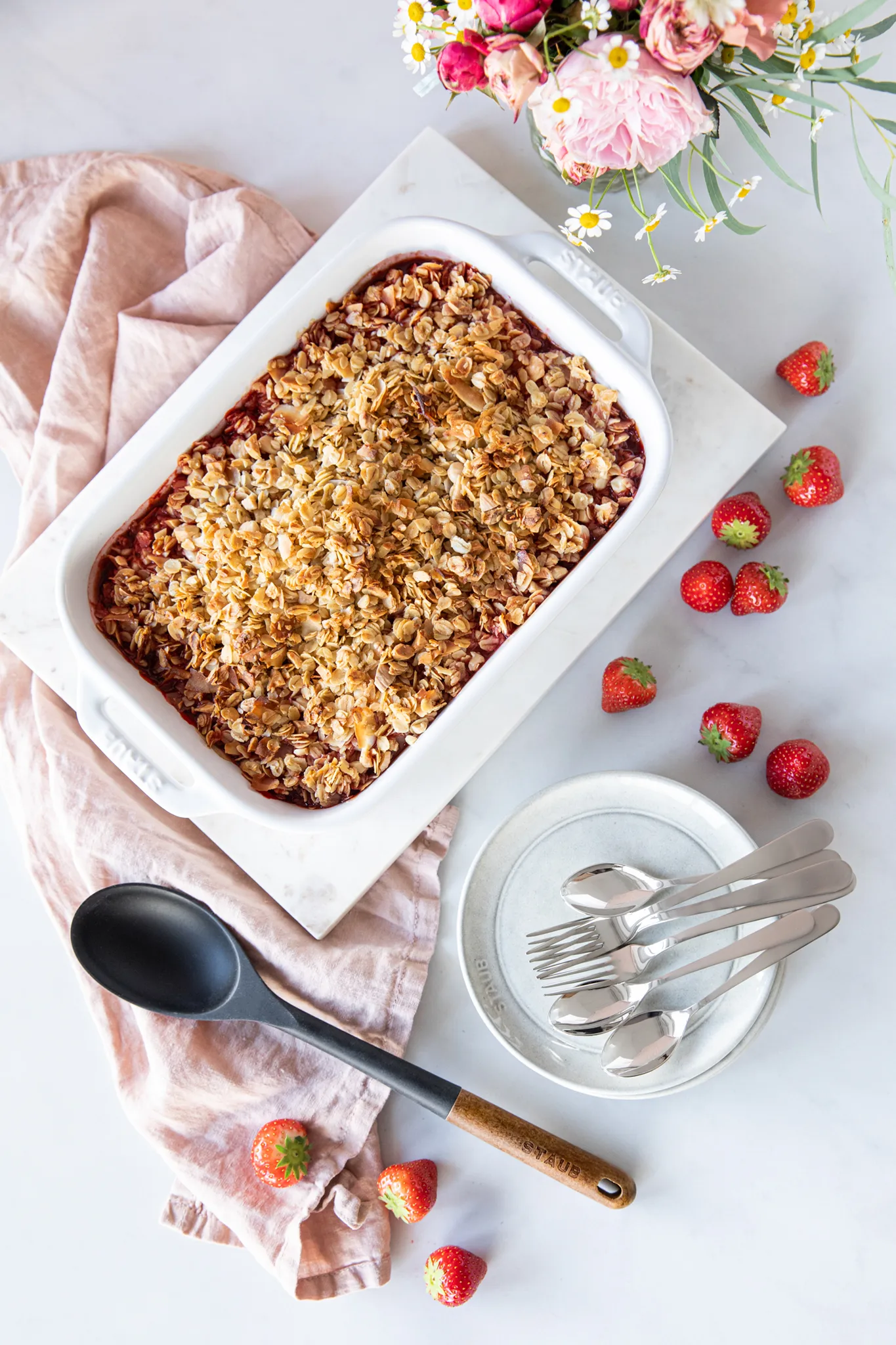 Staub rechteckige Ofenform 34 x 24cm, Weiß STAUB