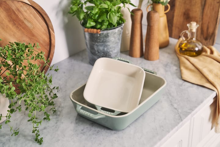 Staub rechteckiges Gusseisen Backformset 2-teilig, Eukalyptus STAUB