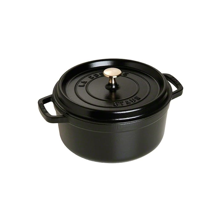 Staub runder Topf aus Gusseisen 3,8 l, Schwarz STAUB