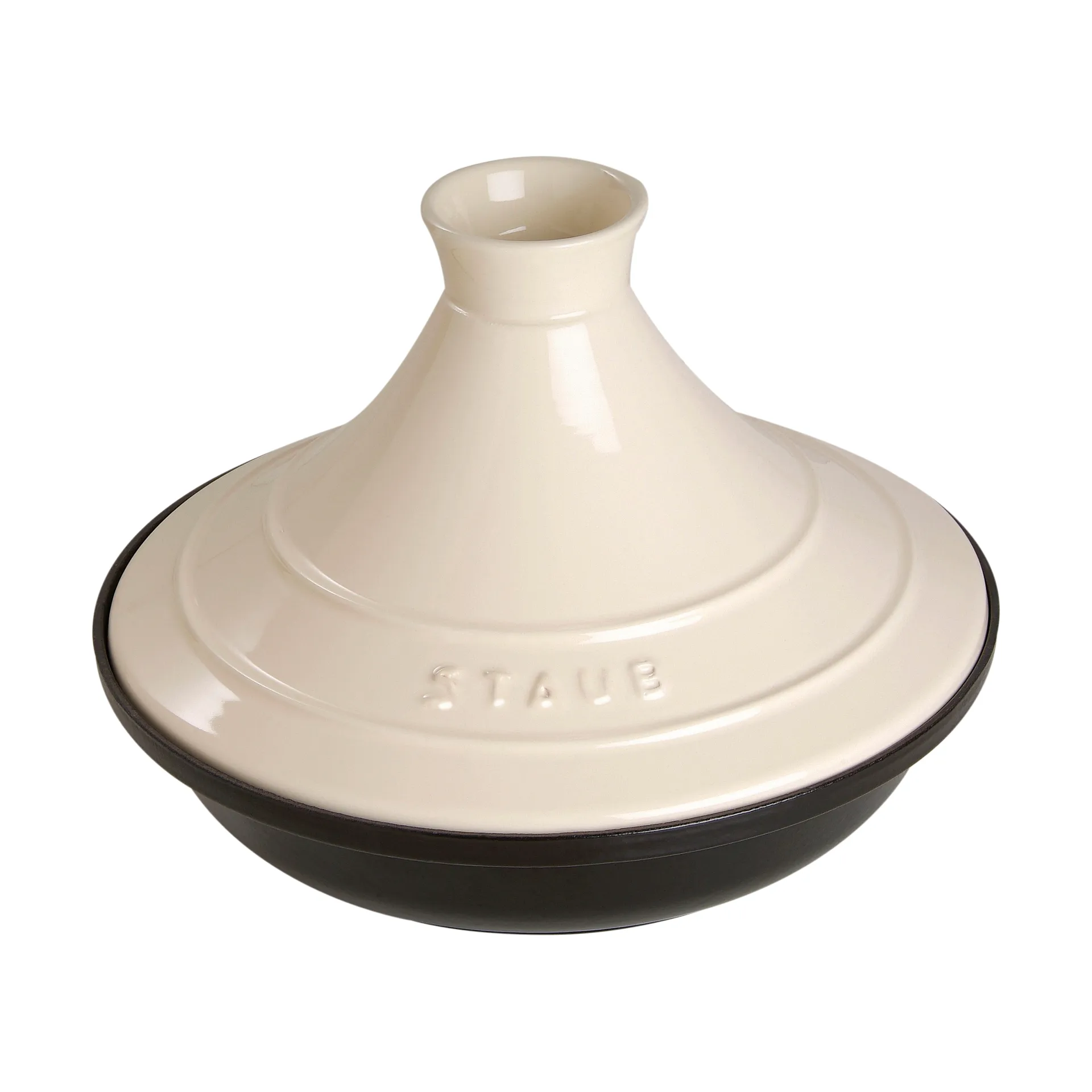 Staub Tagine Gusseisen schwarz-beige, 20 cm STAUB
