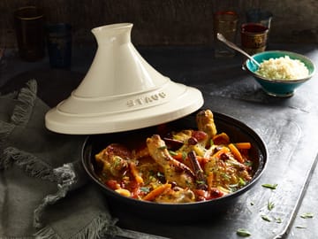 Staub Tagine Gusseisen schwarz-beige - 20 cm - STAUB