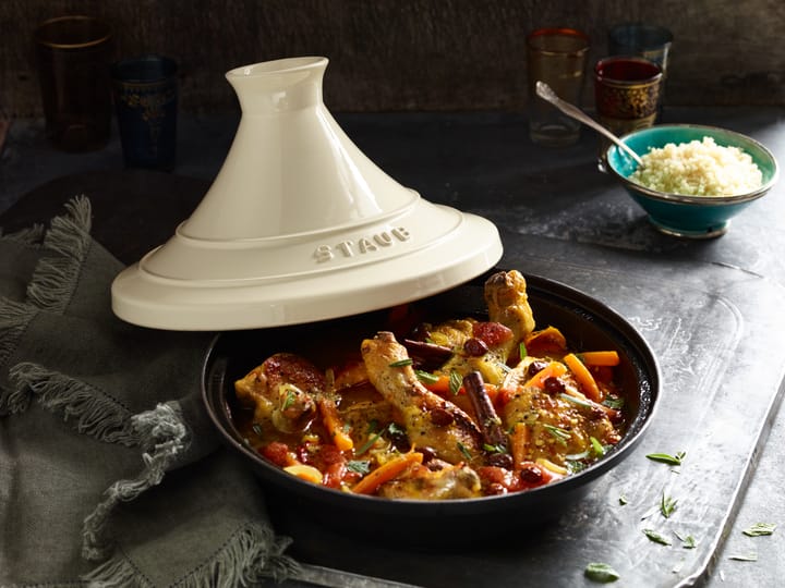 Staub Tagine Gusseisen schwarz-beige, 20 cm STAUB
