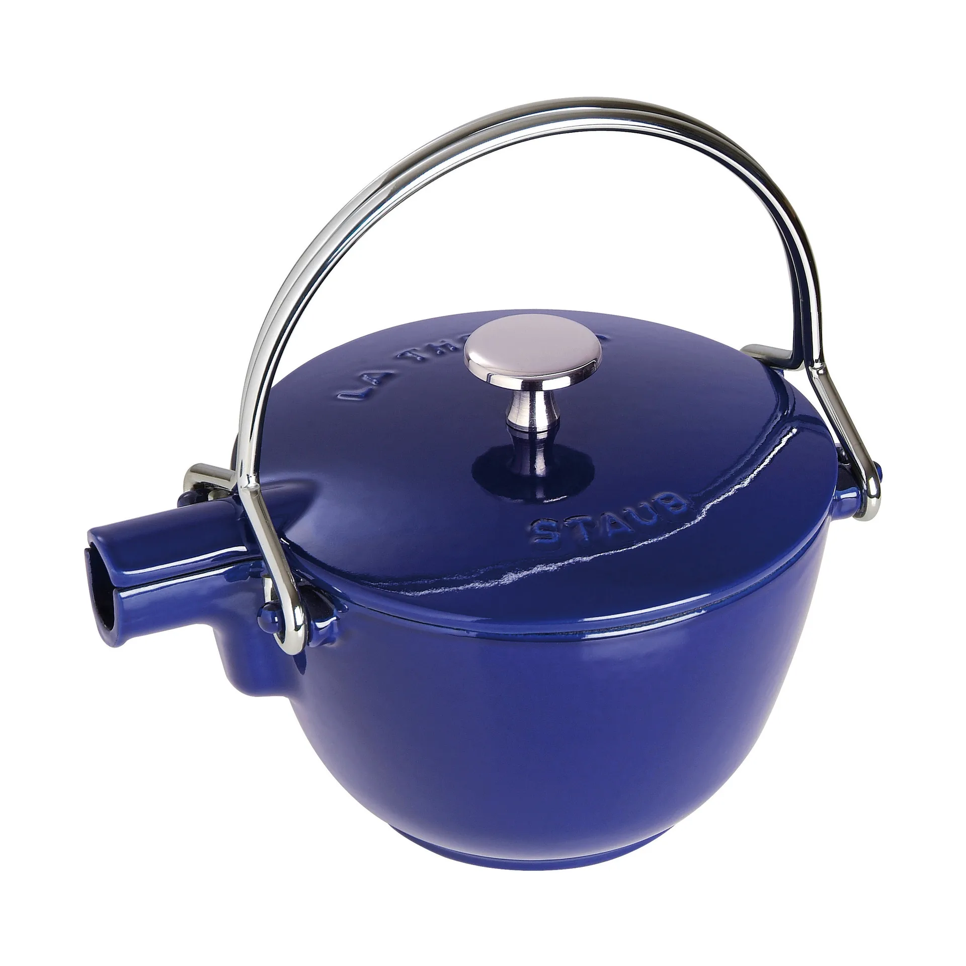 Staub Teekanne Gusseisen rund 1,15 L, Dunkelblau STAUB