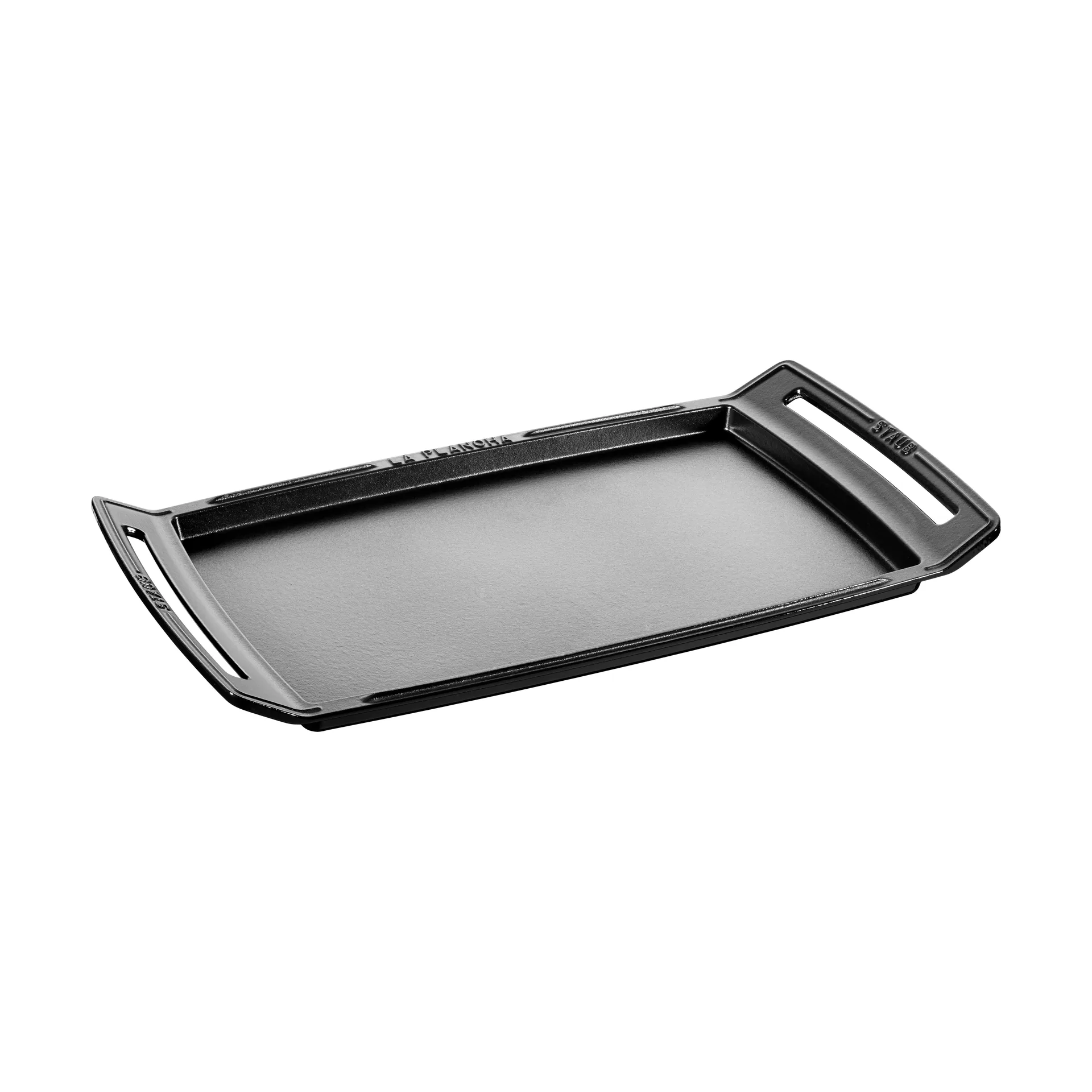 Staub Teppanyaki Bratplatte mit Griffen 38x25 cm, Schwarz STAUB
