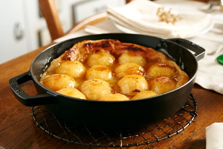 Staub tiefe Schmorpfanne Gusseisen 2 Griffe schwarz, Ø26 cm STAUB