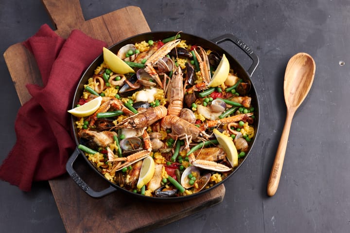 Staub tiefe Schmorpfanne Gusseisen 2 Griffe schwarz, Ø26 cm STAUB