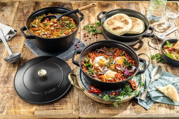 Staub Topf- & Pfannenset stapelbar 5-teilig - Schwarz - STAUB