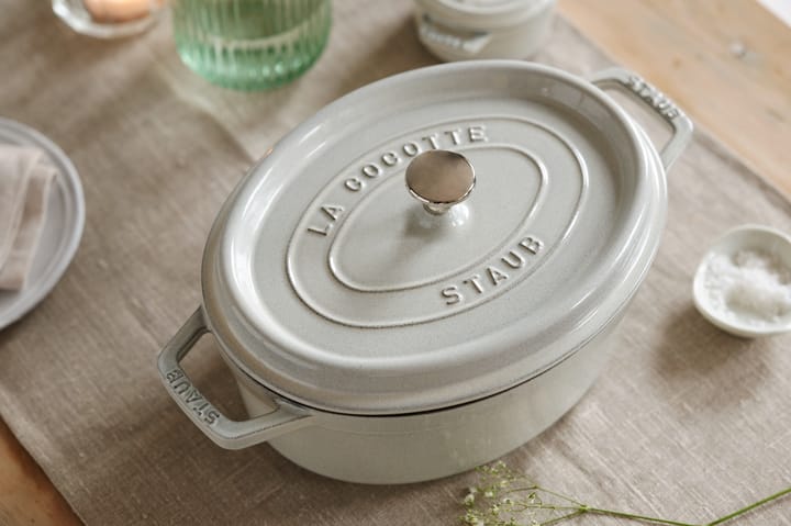 Staub White Truffle Topf oval, 4,2 l STAUB