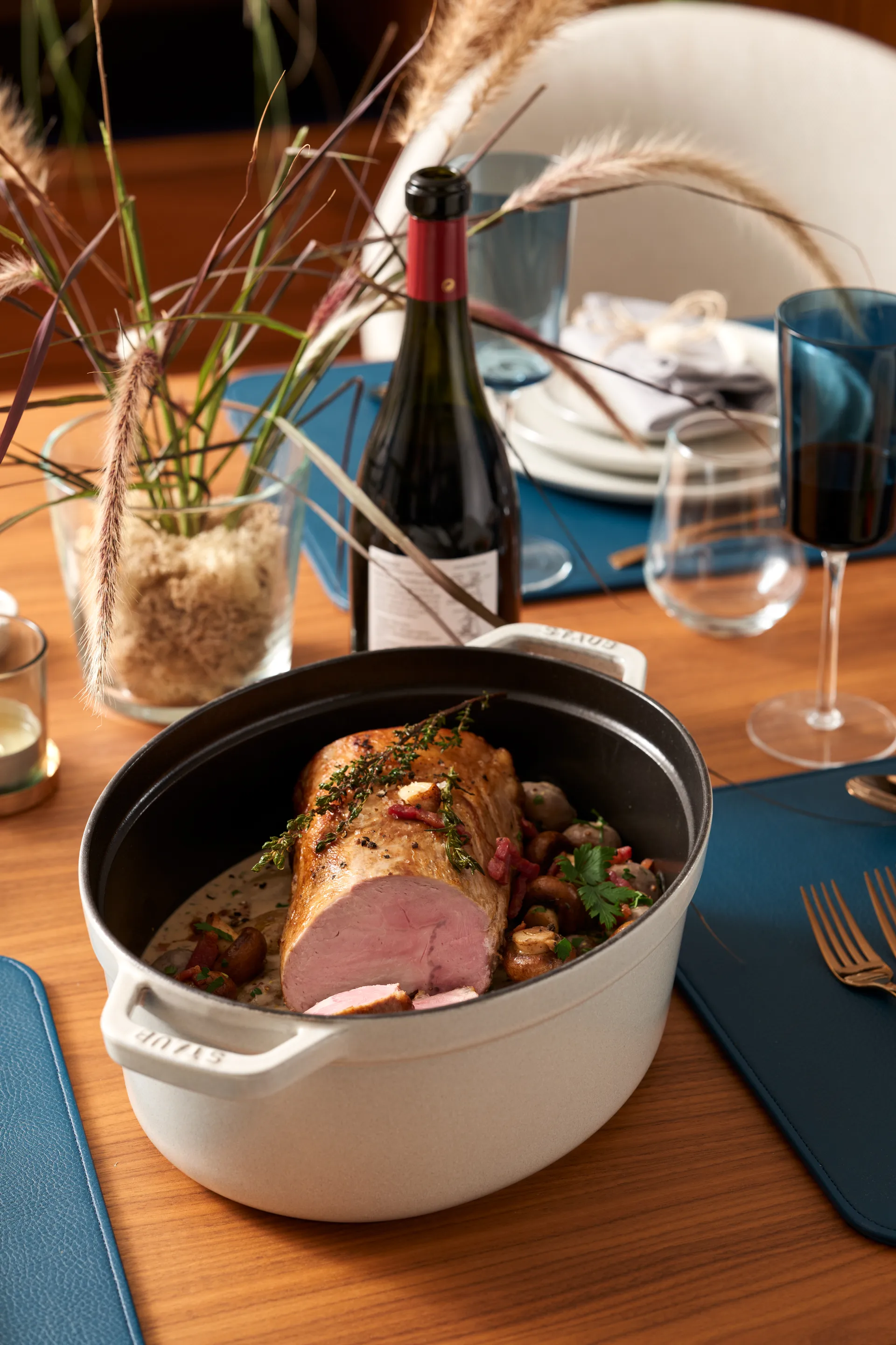 Staub White Truffle Topf oval, 8 l STAUB