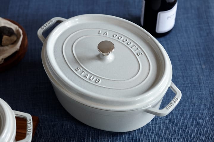 Staub White Truffle Topf oval, 8 l STAUB