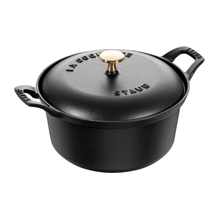 Vintage La Coquette Topf rund 2,45 L, Schwarz STAUB