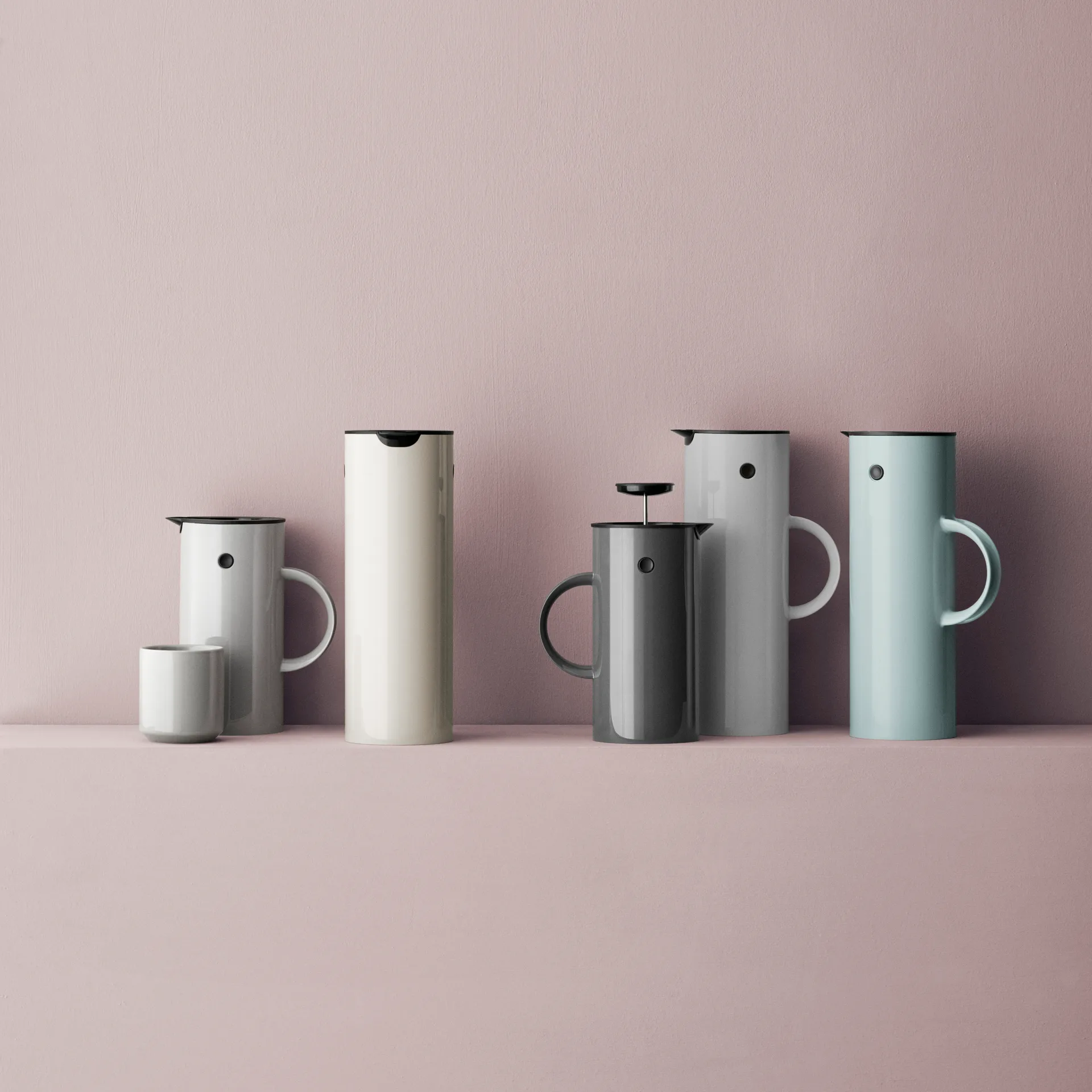 EM77 Stelton Isolierkanne 1 l, Weiß hochglanz Stelton