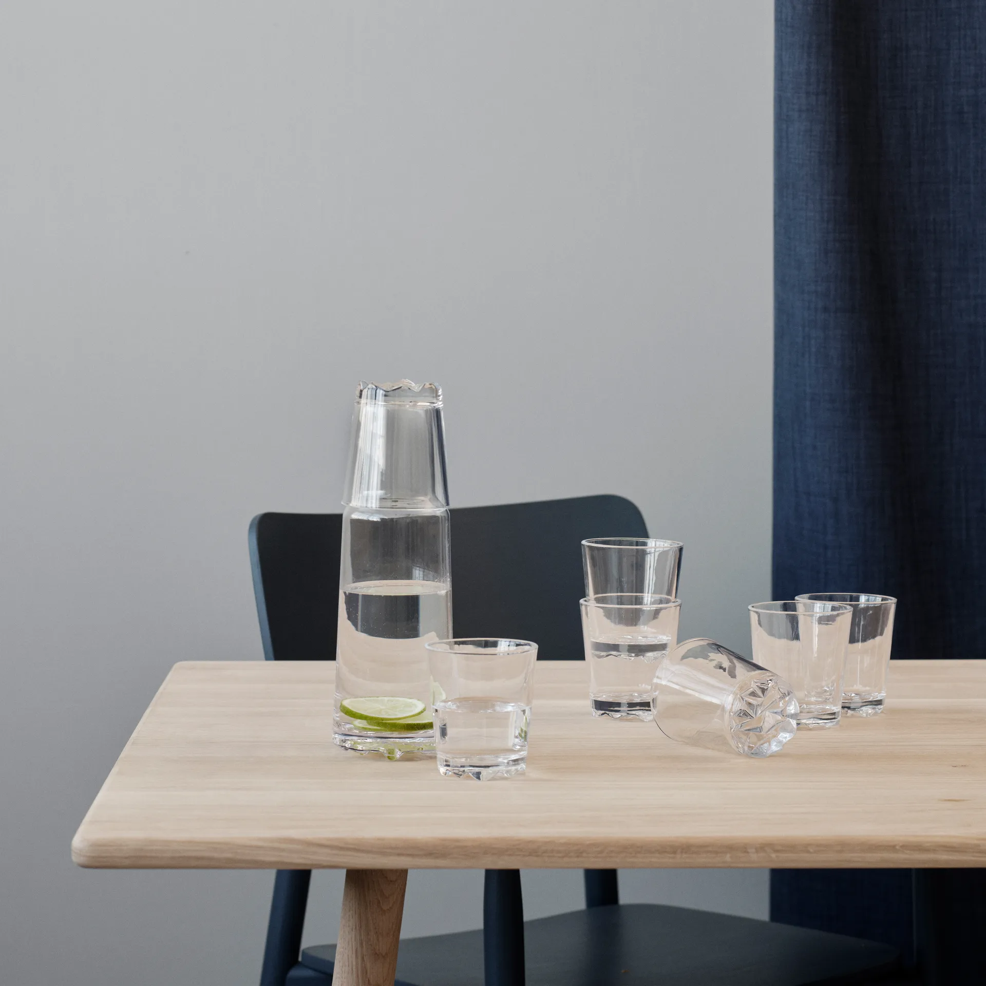 Glacier Karaffe mit Wasserglas, Klar Stelton