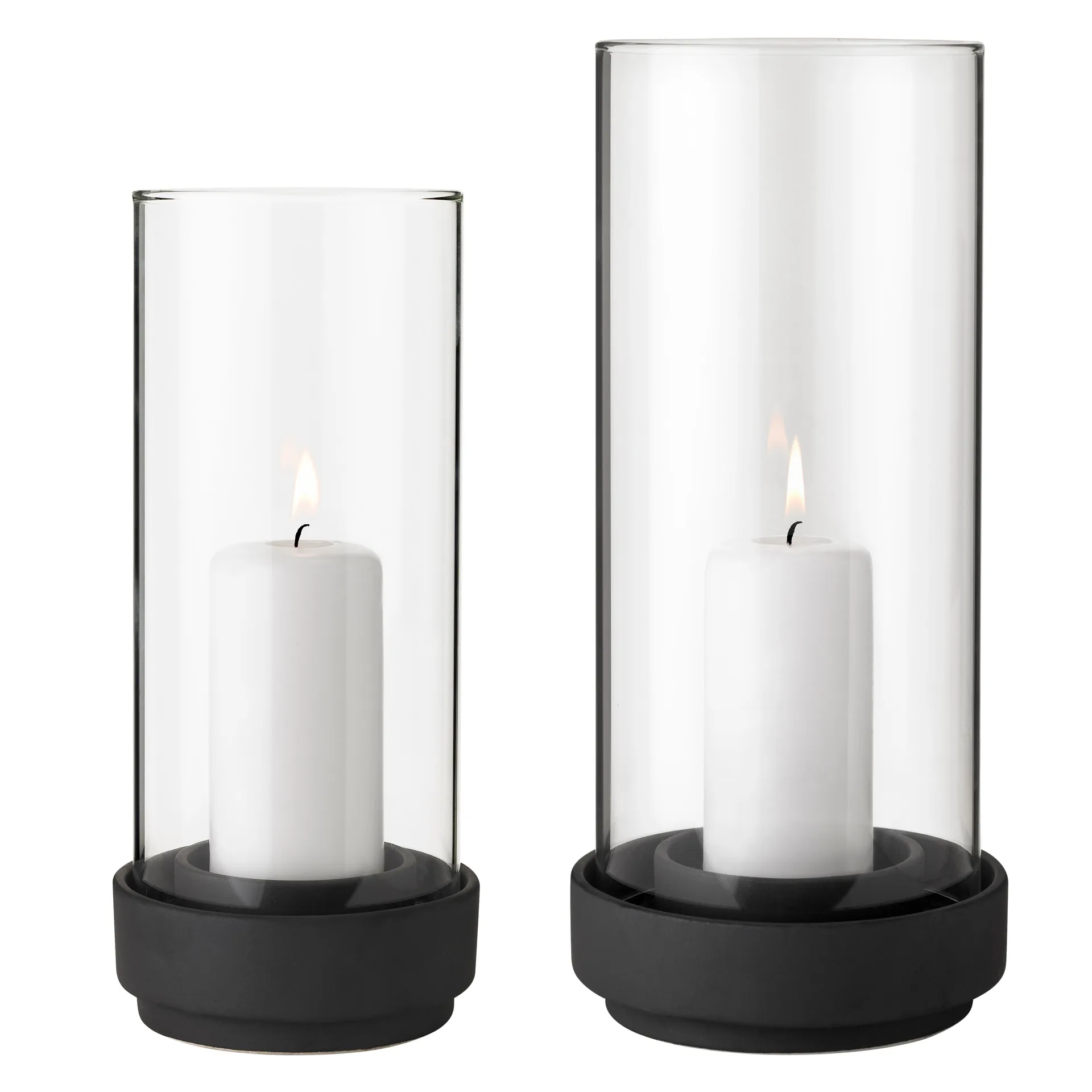 Hurricane Windlicht schwarz, Klein Stelton