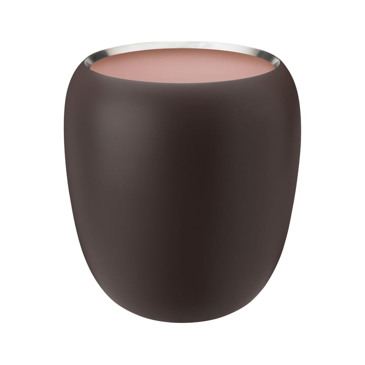 Ora Vase 20cm, Dark powder-powder Stelton