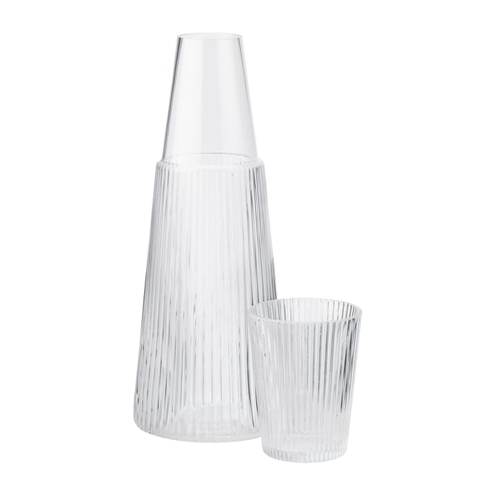 Pilastro Karaffe mit Wasserglas, Clear Stelton